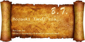Bozsoki Tanázia névjegykártya